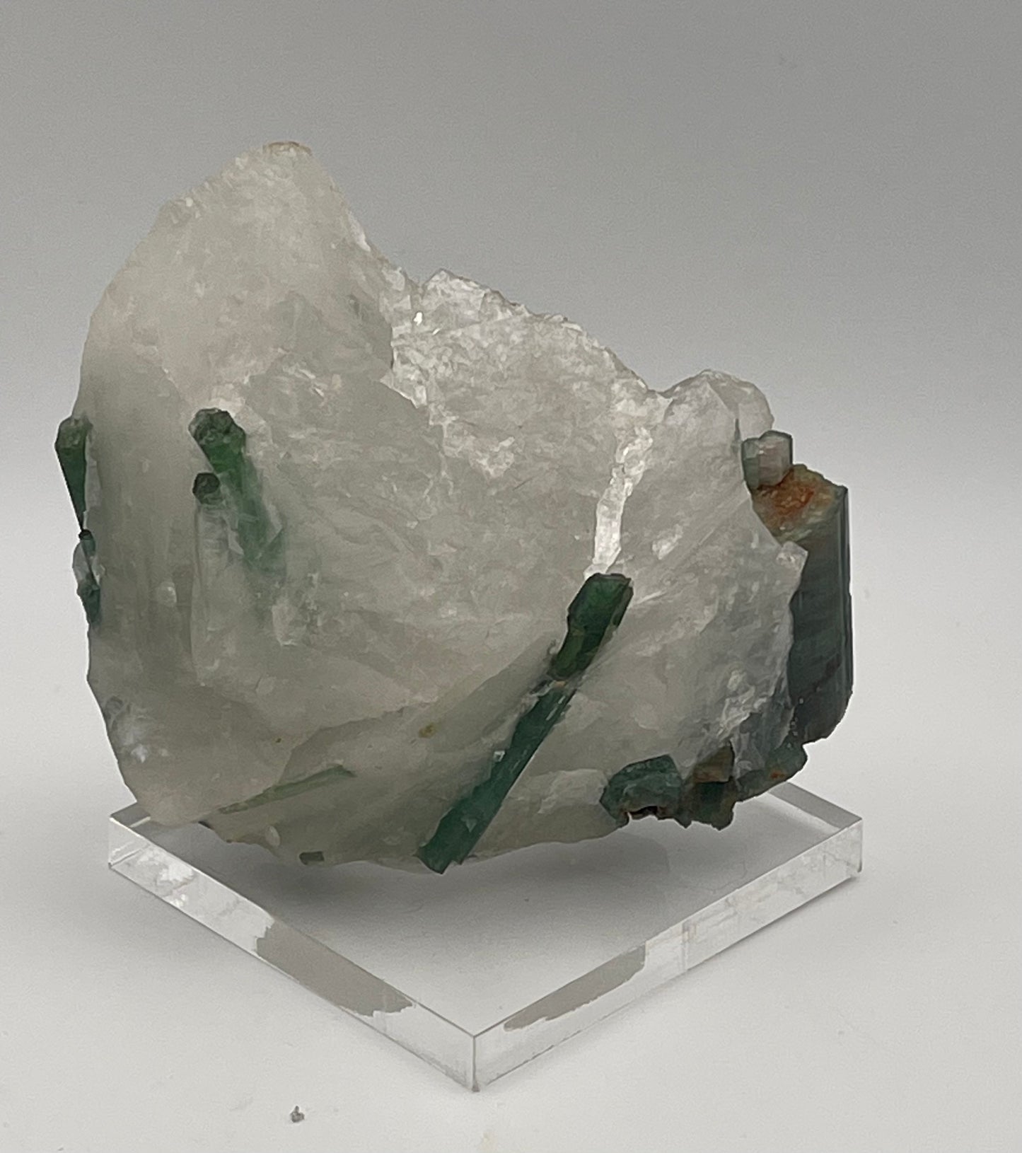 Green Tourmaline and Quartz