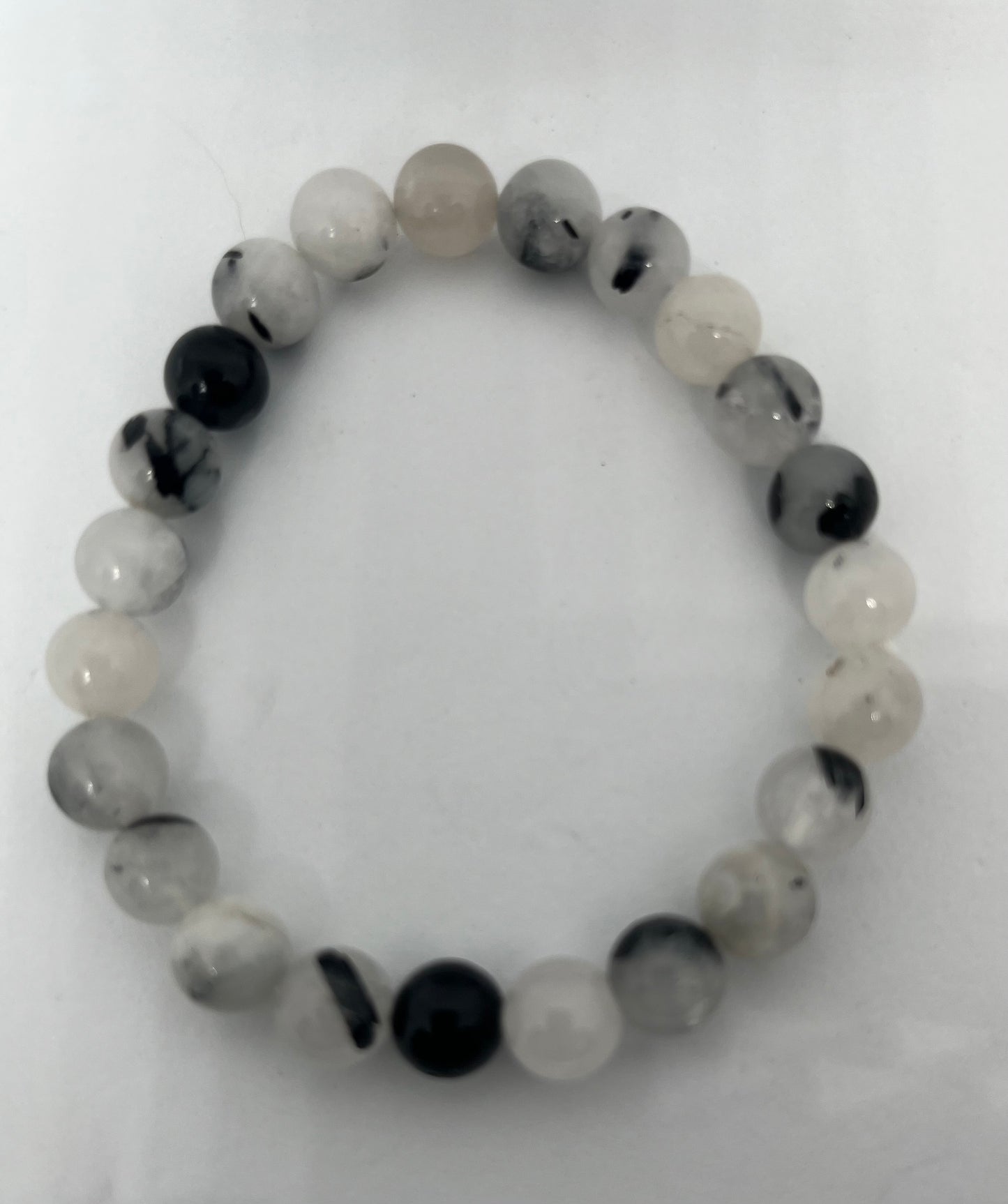 Tourmaline and Quartz Bracelet 8mm