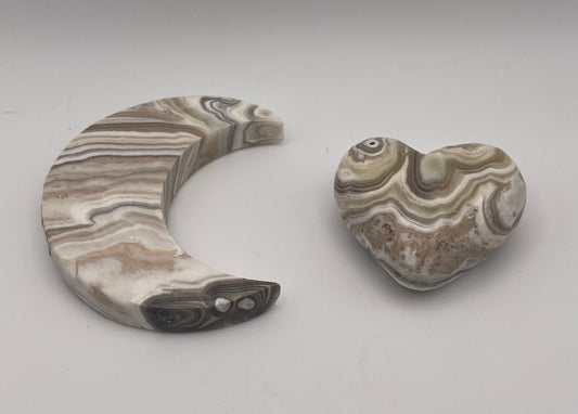 Calcite Heart and Moon